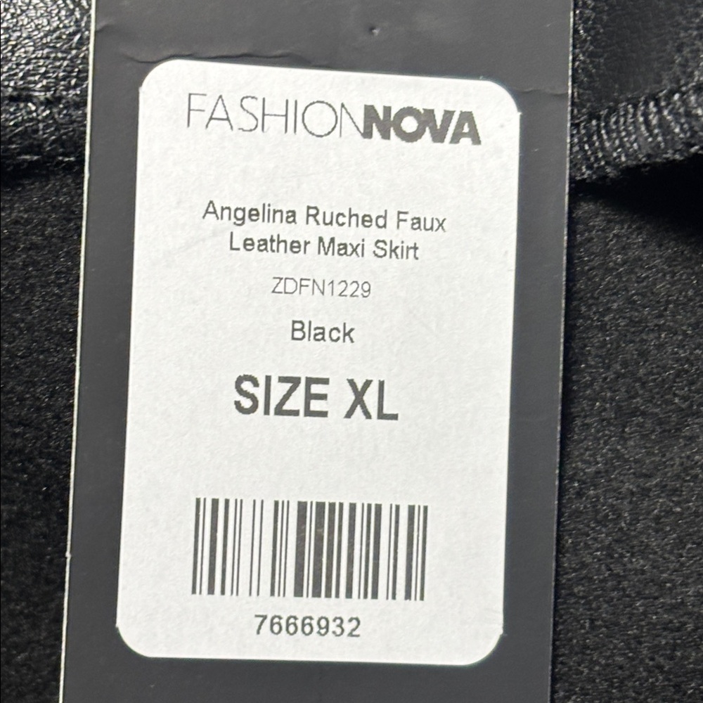 Angelina faux leather rouched side zip maxi skirt women’s XL - Picture 10 of 10